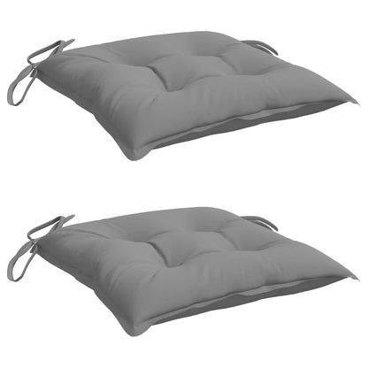 Vidaxl Cojines De Silla De Jardín 2 Uds Tela Oxford Gris 50x50x7 Cm_0