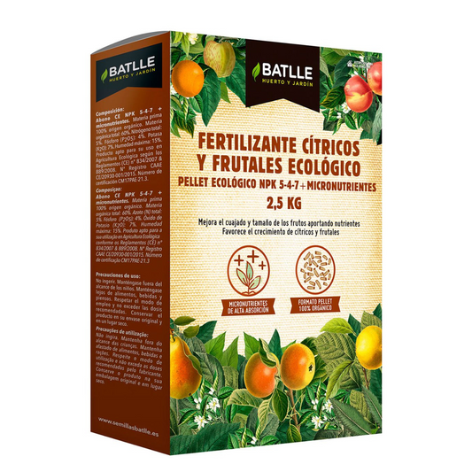 Fertilizante biológico Batlle para árvores de citrinos e de fruto 2,5 kg