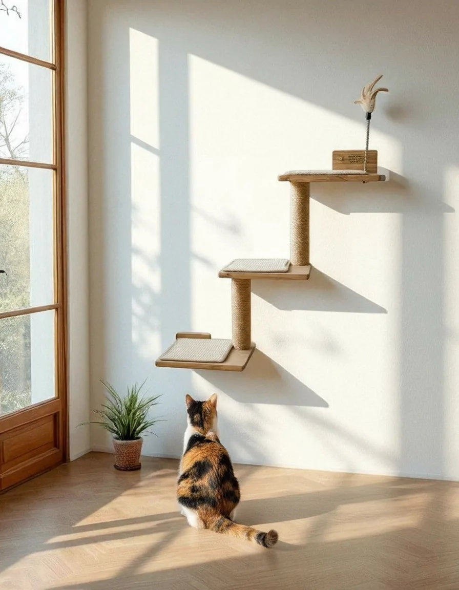 Árbol Para Gatos Duna, 3 En 1 Con Rascadores, Escalera Y Juguete Althea Living 40x40x66cm_2