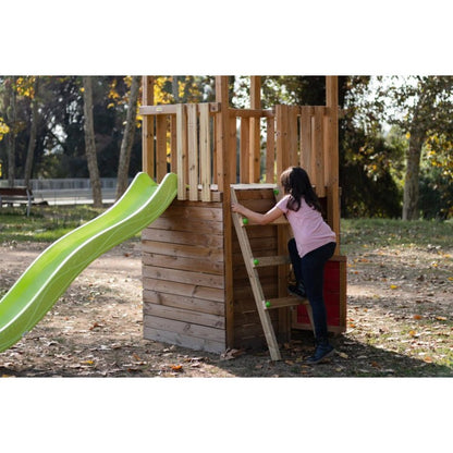 Parque Infantil Masgames Tibidabo L Techo De Lona Casita Con Escalada: Casita En La Base Y Pared De Escalada._1