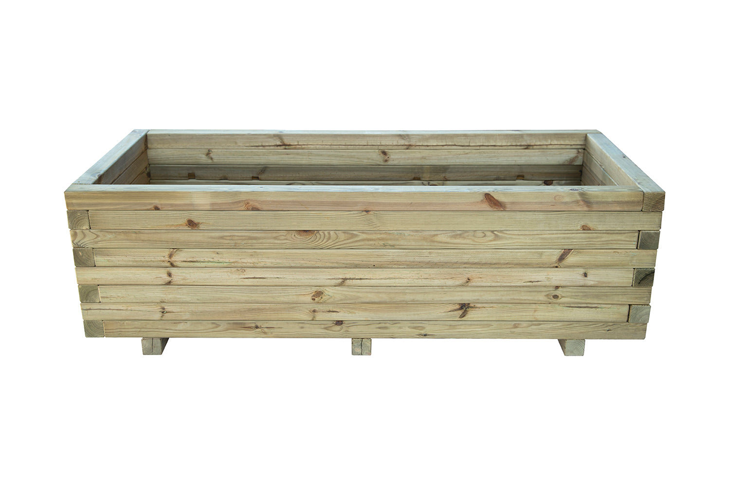 Jardinera Rectangular De Madera Autoclave De 150 X 50 X 40 Cm 230l Para Jardin,terraza,exterior. Incluye Bolsa Geotextil_0