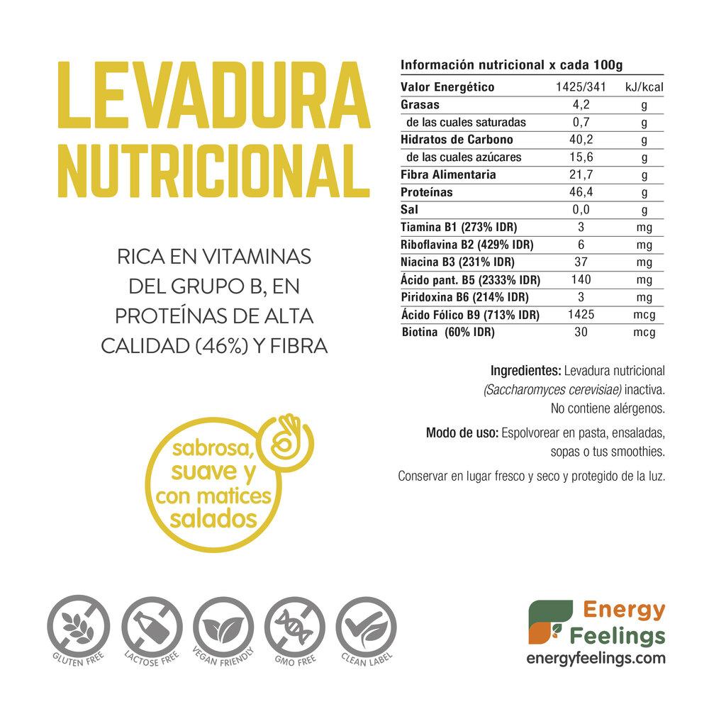 Flocos de Levedura Nutricional Energy Feelings Bland 1 Kg