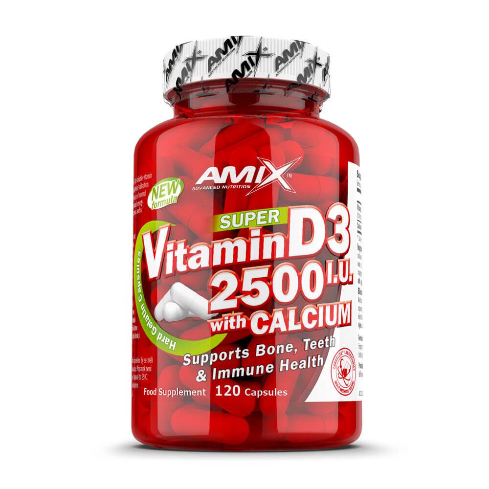 Vitamina D3 2500iu + Calcio - 120 Cápsulas - Vitamina D - Amix Nutrition_0