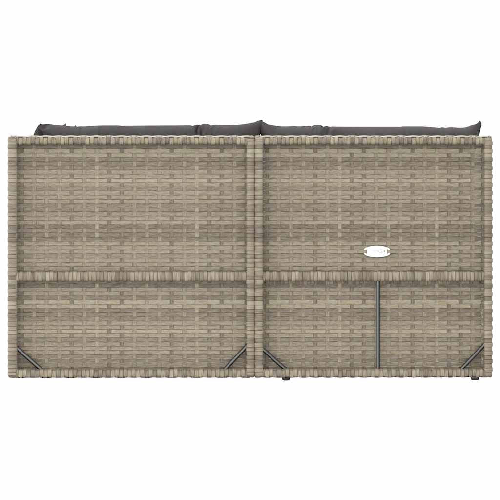 Vidaxl Set De Muebles De Jardín 5 Pzas Y Cojines Ratán Sintético Gris_4