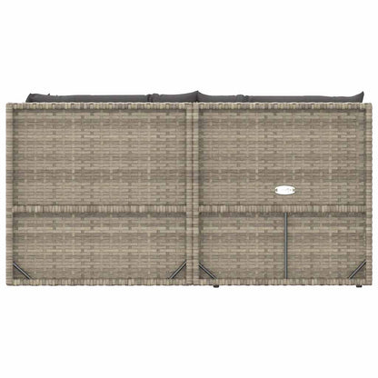 Vidaxl Set De Muebles De Jardín 5 Pzas Y Cojines Ratán Sintético Gris_4