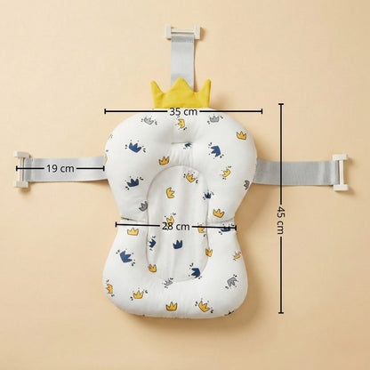 Bathby Cojín De Baño Antideslizante Con Estampado De Coronas Para Bebés, Cómodo Y Seguro_5