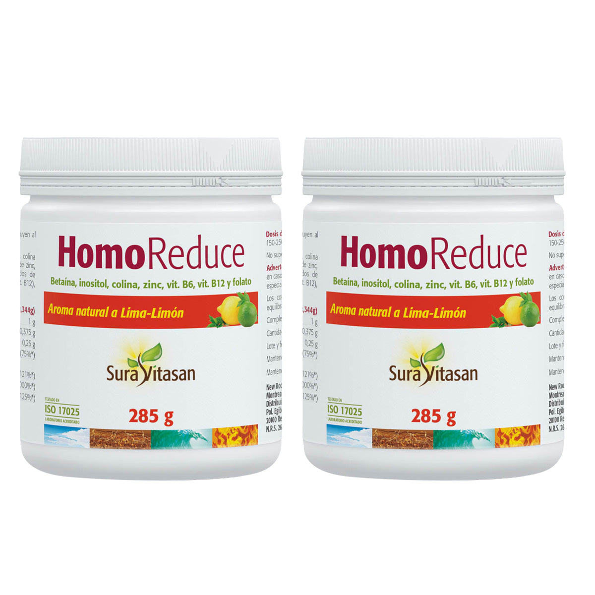 Embalagem 2x Homoreduce, Sura Vitasan, 285 g