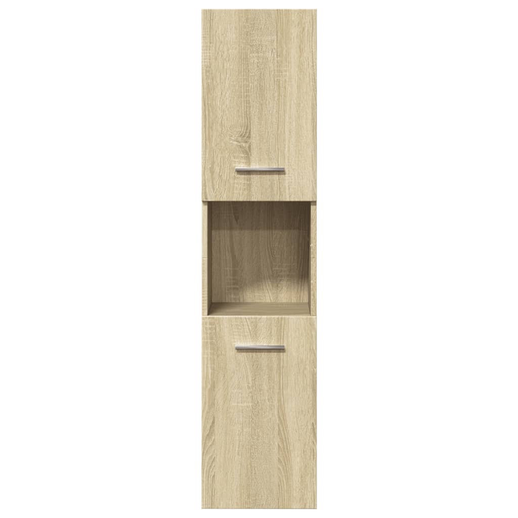 Juego De Muebles De Baño 5 Pzas Madera Ingeniería Roble Sonoma / Vetonek_3