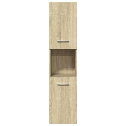 Juego De Muebles De Baño 5 Pzas Madera Ingeniería Roble Sonoma / Vetonek_3