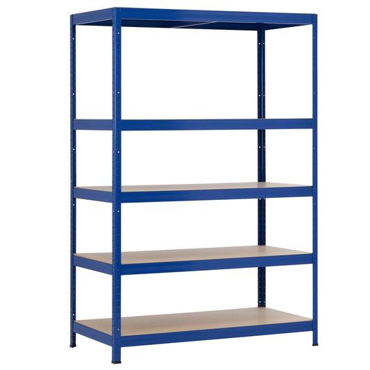 Estantería Modular Azul Con 5 Baldas Ajustables 180x120x60cm 1250kg 7house_0