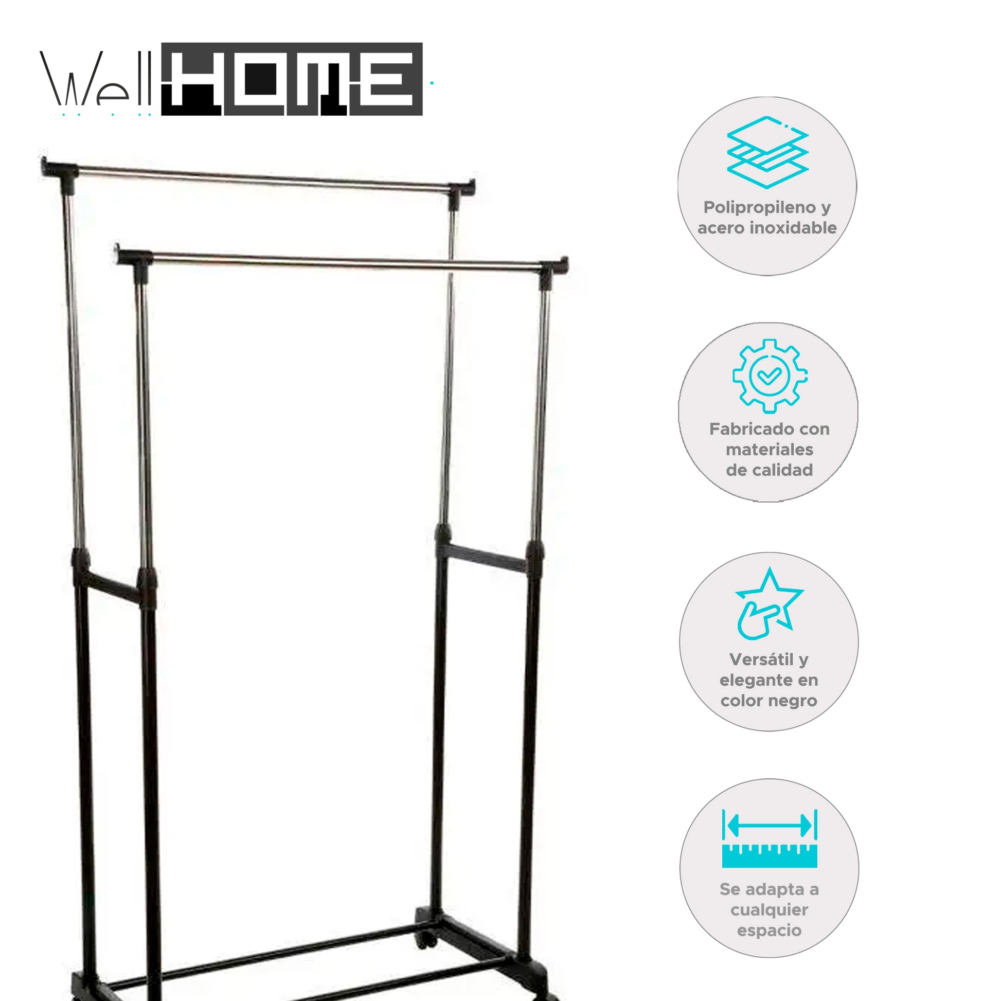 Wellhome Perchero Burro, Colgador Doble Para Ropa_1