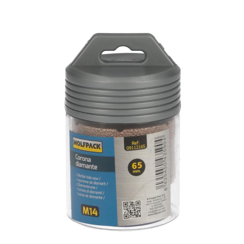 Corona Diamante Para Amoladora Ø 65 Mm. Conexión Rosca M14. Corte Seco