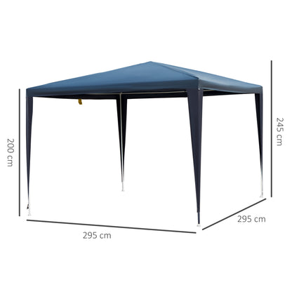 Outsunny Carpa Desmontable Pabellón De Jardín De Tubo Acero Pérgola 2.95x2x2.45m_2