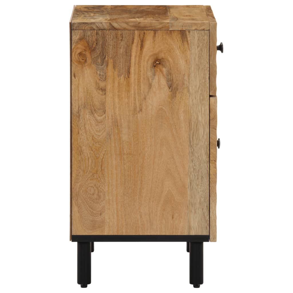 Mesita De Noche Madera Maciza De Mango 50x33x60 Cm_2