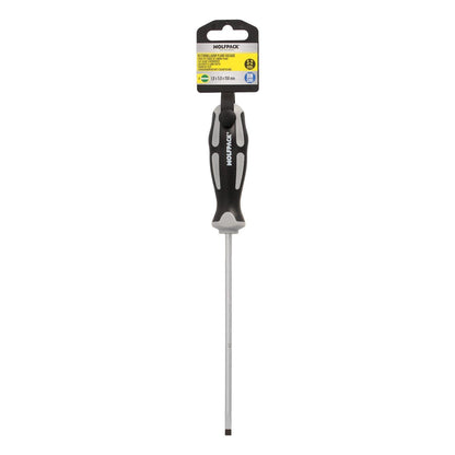 Destornillador Plano Vaciado Acero S2 Mango Tpr Bimaterial. Medida 1,0 X Ø 5,0 X 150 Mm.  Din5265_2