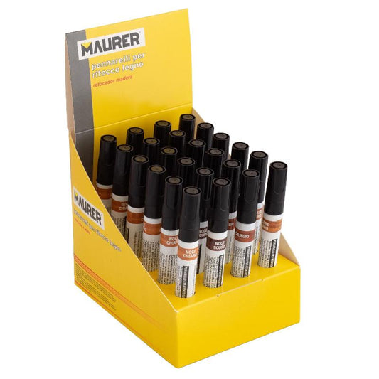 Expositor Rotuladores Retoque Madera 24 Piezas._0