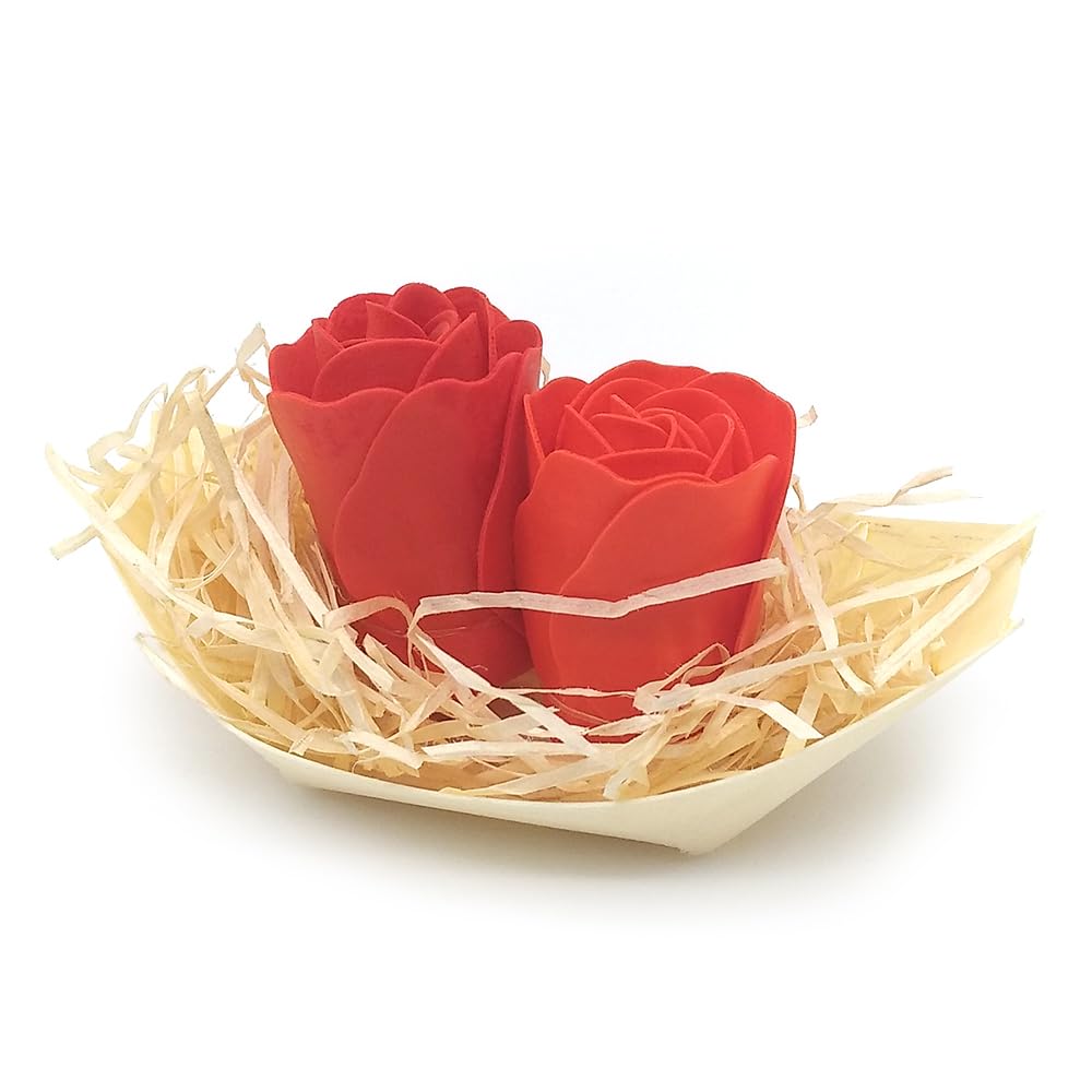 25 Barcas Con Flores Para Regalo Invitados (rojo) - Rosas De Jabón Para Baño Aromático. Detalle Original Para Eventos_4