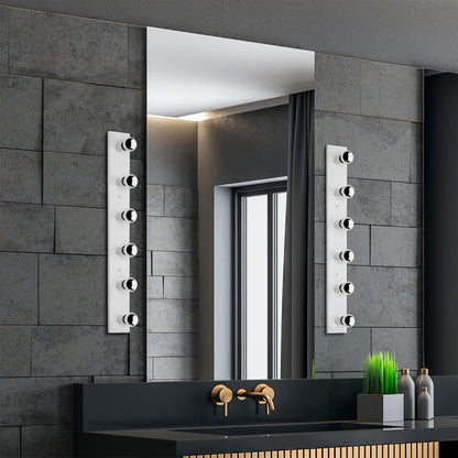 Aplique De Pared, Metal , Blanco, 10x10x91, Casquillo 6 X E27 Max 40 W