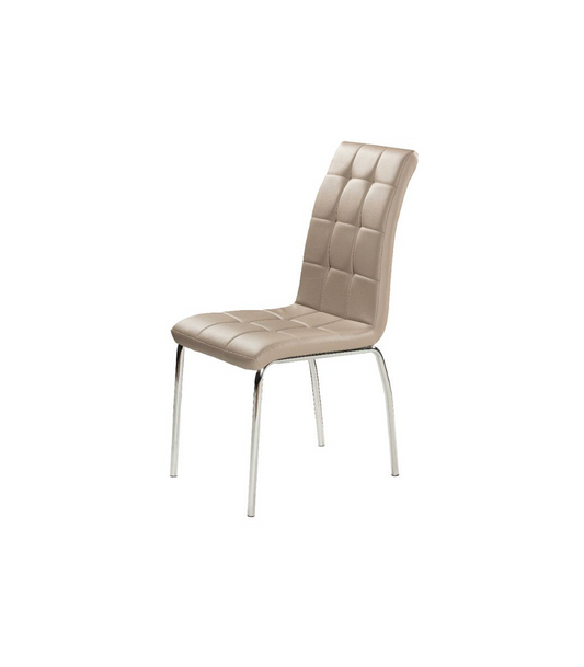 Silla Borja Dc-1107 Tapizada En Simil Piel Arena, 96cm(alto) 42cm(ancho) 60cm(largo)_0