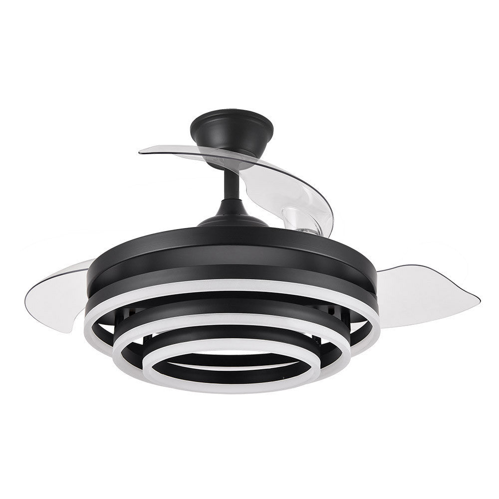 Ventilador 72w Dc Kai Negro 3 Aspas Transp. 6vel. 3 Colores 43/58x50/107 C/remoto,memoria Y Temp. 6120lm_3