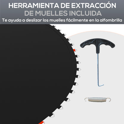 Sportnow Tapete De Repuesto Para Trampolín De 8 Pies Redondo Ø202 Cm Negro_5
