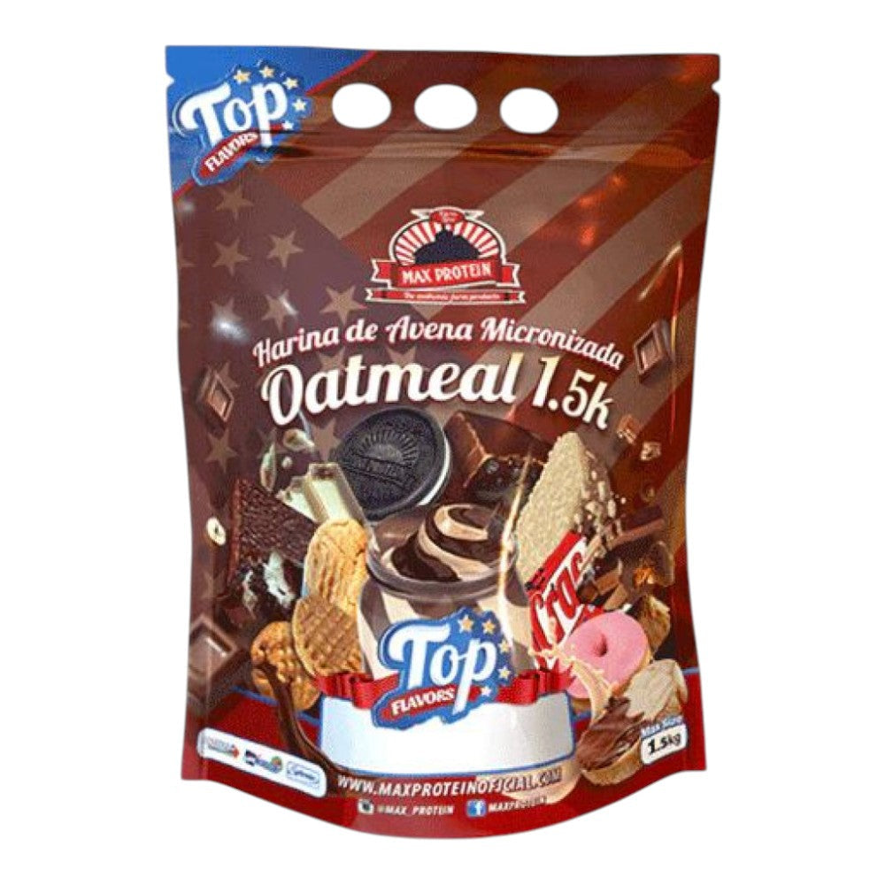 Oatmeal-harina De Avena Top Flavors 1.5 Kg Turrón Black Max_0
