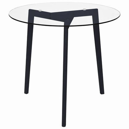 Mesa De Comedor Vidrio Templado Transparente 80 Cm_1