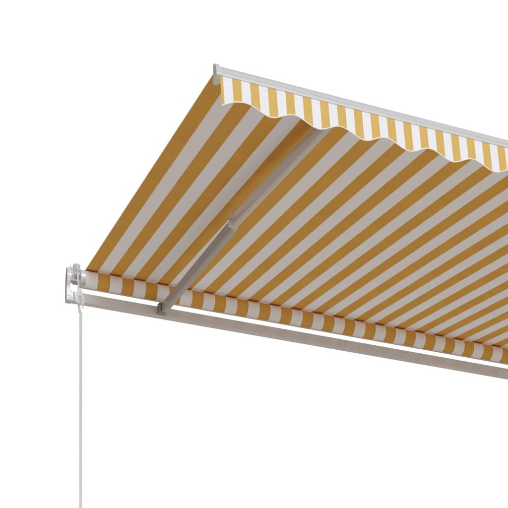 Vidaxl Toldo Automático Retráctil Amarillo Y Blanco 600x300 Cm_3