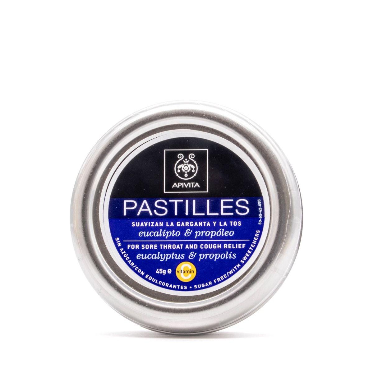 Pastilhas Apivita Eucalipto e Própolis para Dor de Garganta e Tosse 45g