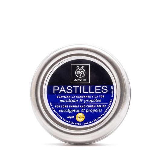 Pastilhas Apivita Eucalipto e Própolis para Dor de Garganta e Tosse 45g