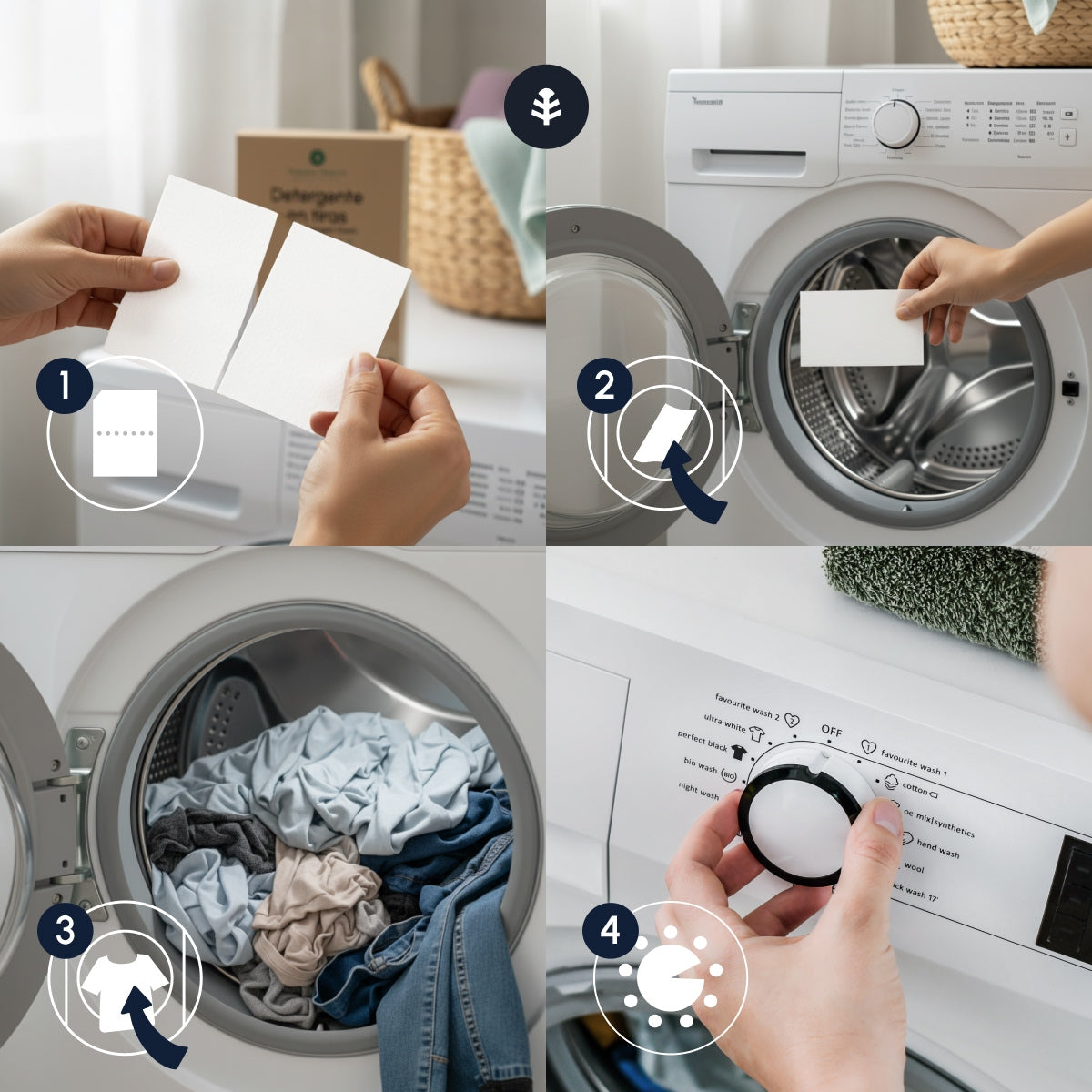 Detergente e amaciador Eco-Strips Planeta Huerto 40 lavagens