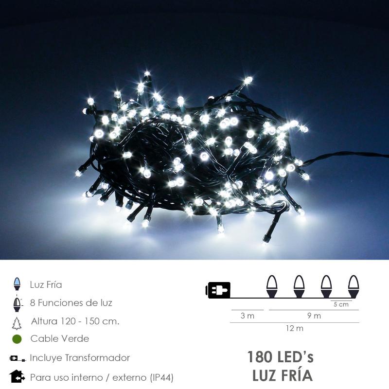 Guirnalda Luces Navidad 500 Leds Color Blanco Frio Luz Navidad Interiores Y Exteriores Ip44_1