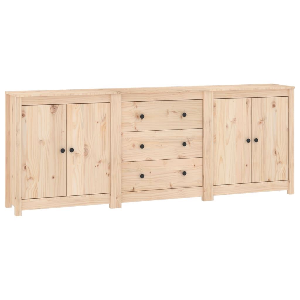 Aparador De Madera Maciza De Pino 210x35x80 Cm_1