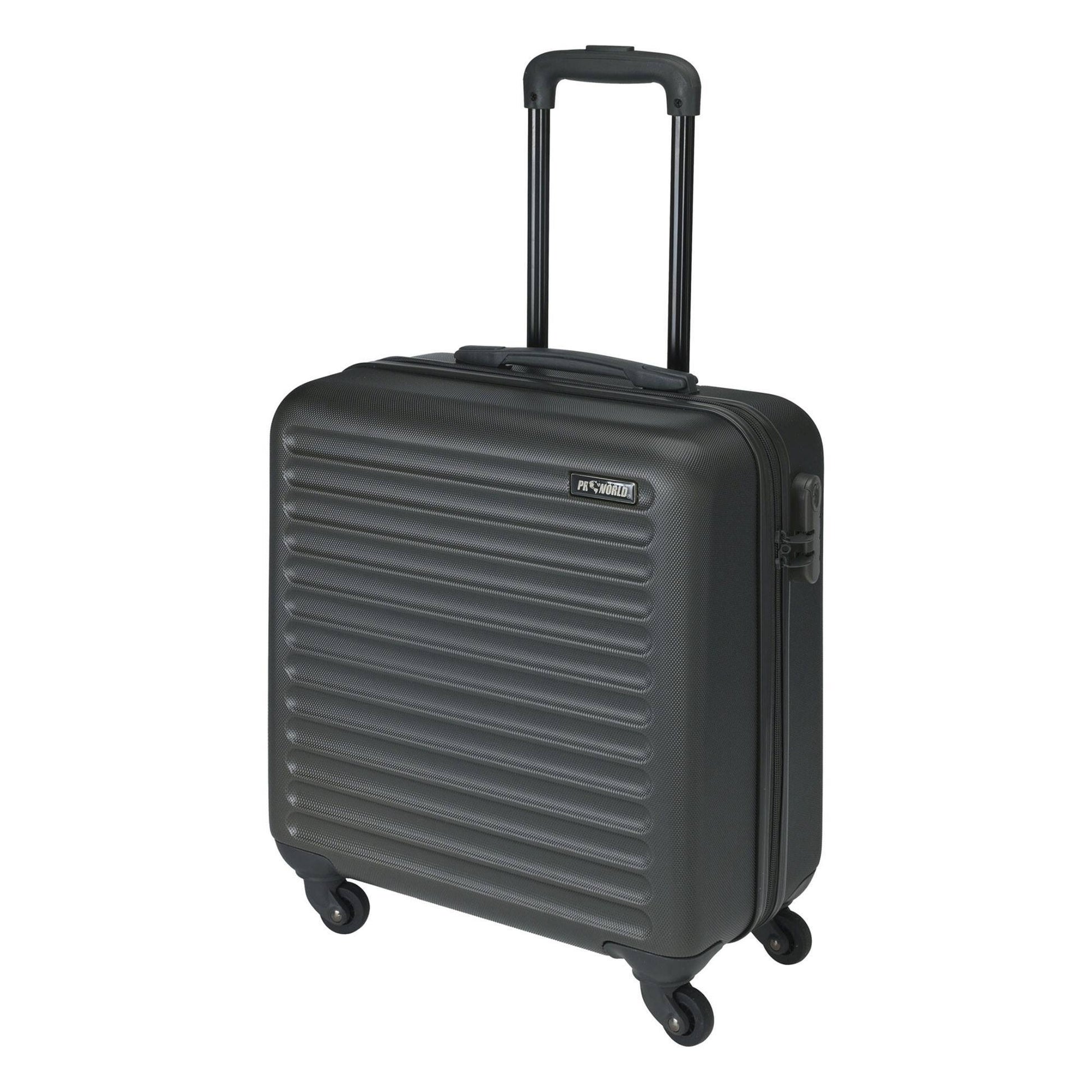 Well Home Maleta Trolley Abs De 16'' Con 4 Ruedas Color Negro_0