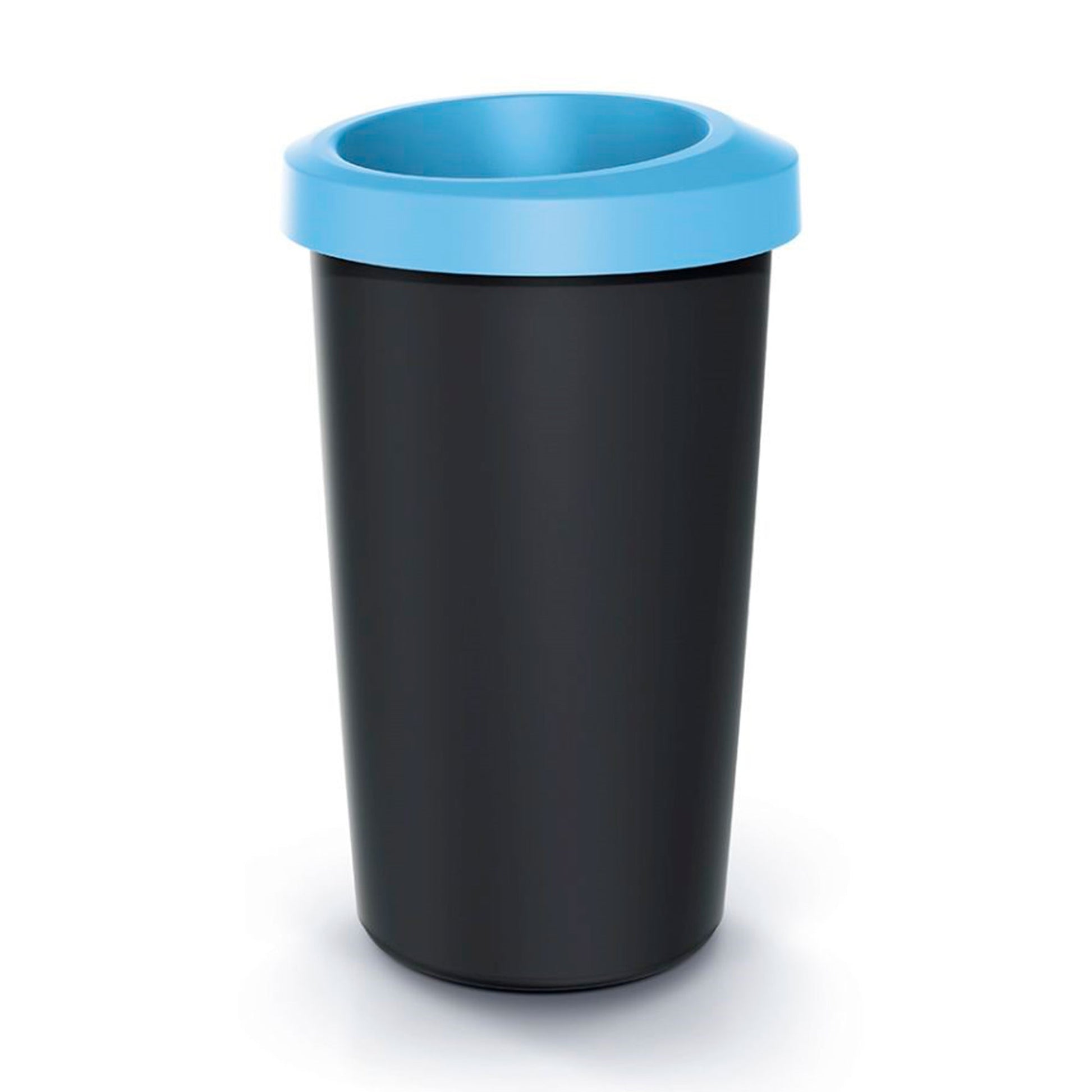 Cubo De Reciclaje 25l Keden En Plástico Con Práctica Tapa Abierta Color Azul._0