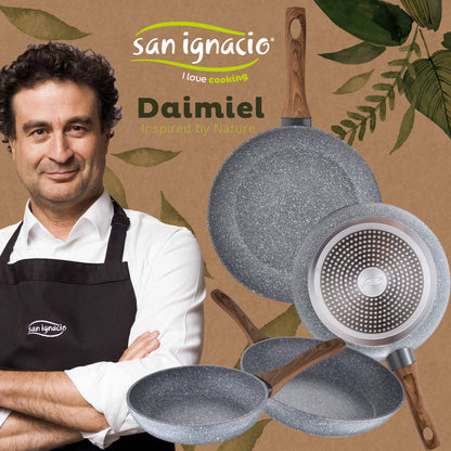 Set 4 Sartenes Ø20 Ø24 Ø26 Y Ø28 Daimiel, Aluminio Forjado, Inducción_1