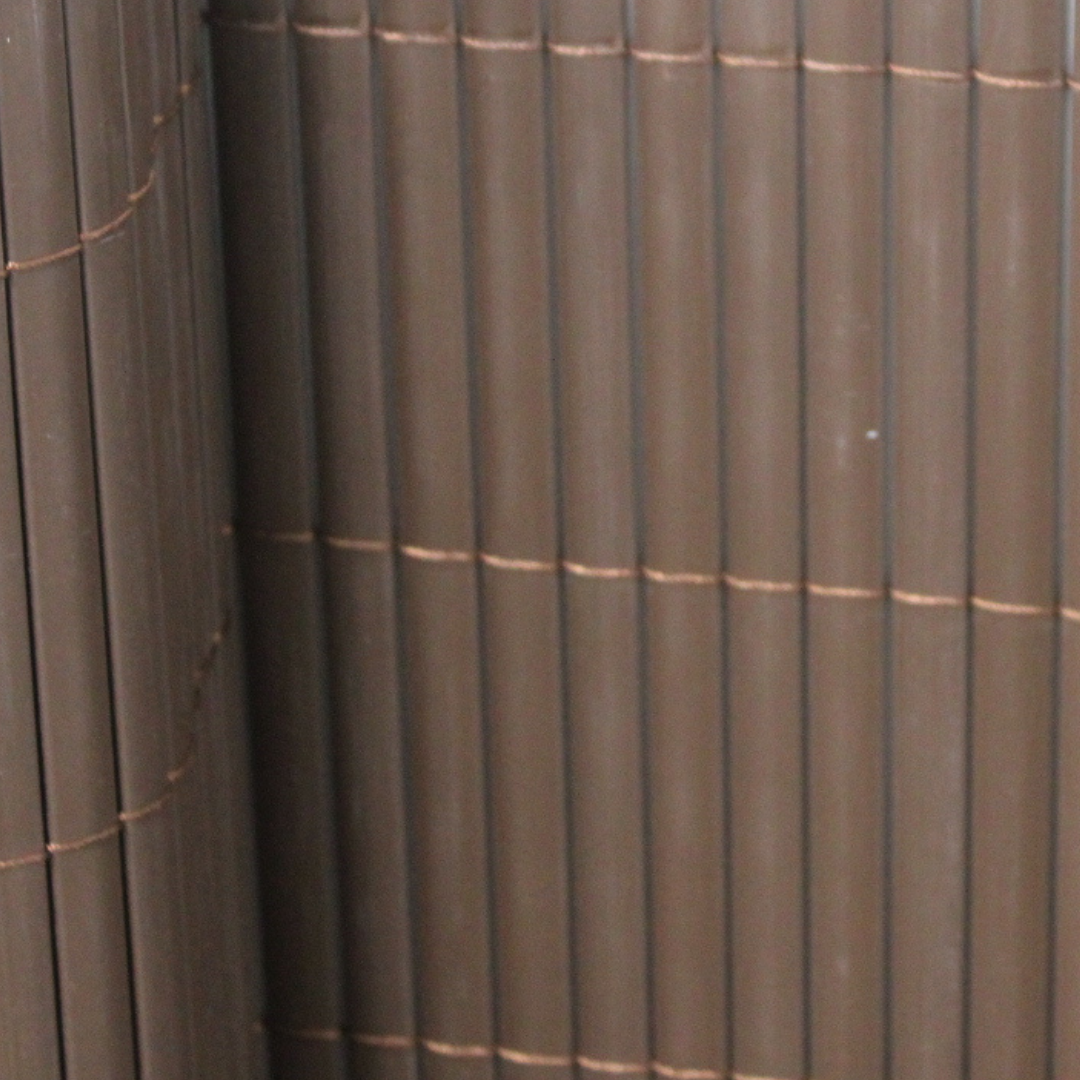 Cañizo Pvc Doble Cara| 1,5x3 M| Color Marron| Lamas 11 Mm| Composición 100% Pvc| Bridas Sujeción Incluidas_2