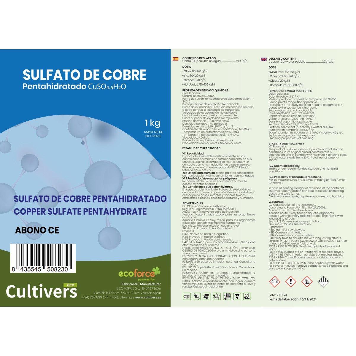 Sulfato De Cobre Cultivers 250 G_3