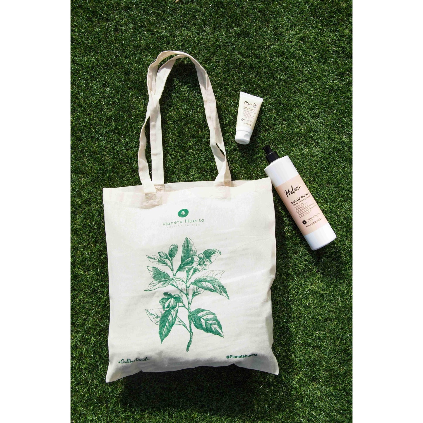 Bolsa em tecido com desenho floral