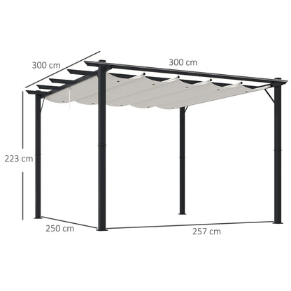 Outsunny Conjunto De Pérgola Incluye 1 Pérgola De Jardín Y 1 Cubierta_2