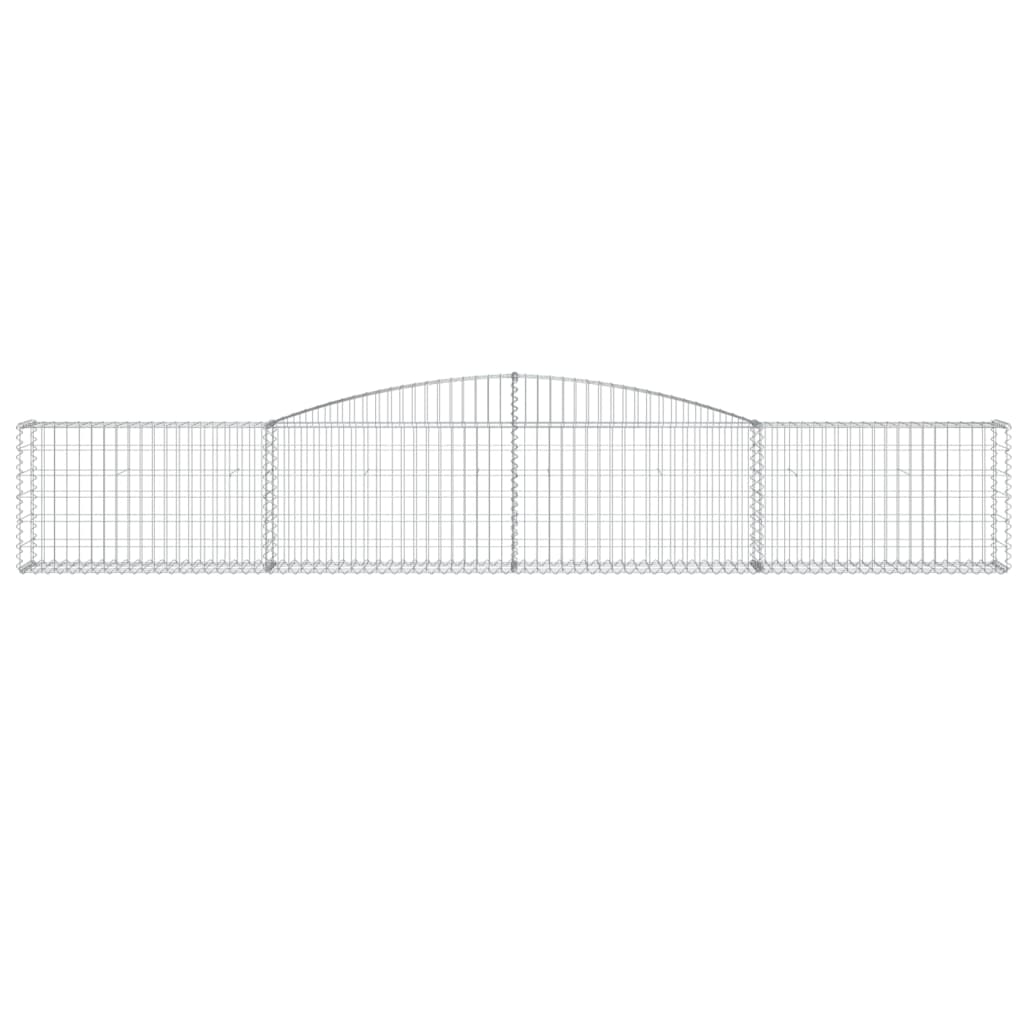 Cestas De Gaviones 20 Uds Forma De Arco Hierro 400x30x60/80 Cm_3