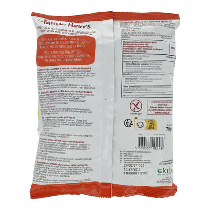 Chips de pétalas de pimentão sem glúten biológico Le Pain des Fleurs 75 g