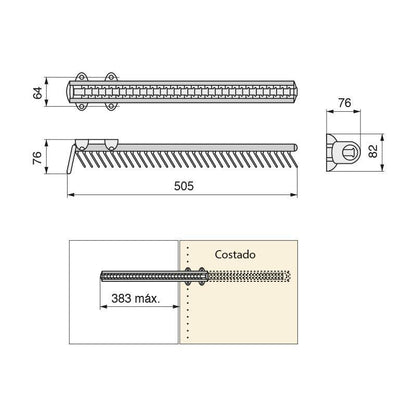 Cerradura Ucem 4125-hb/10/ Izquierda