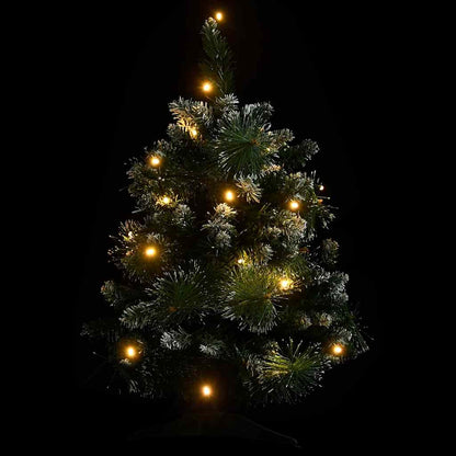 Vidaxl Árbol De Navidad Preiluminado Con Luces Y Soporte Verde 60 Cm_3