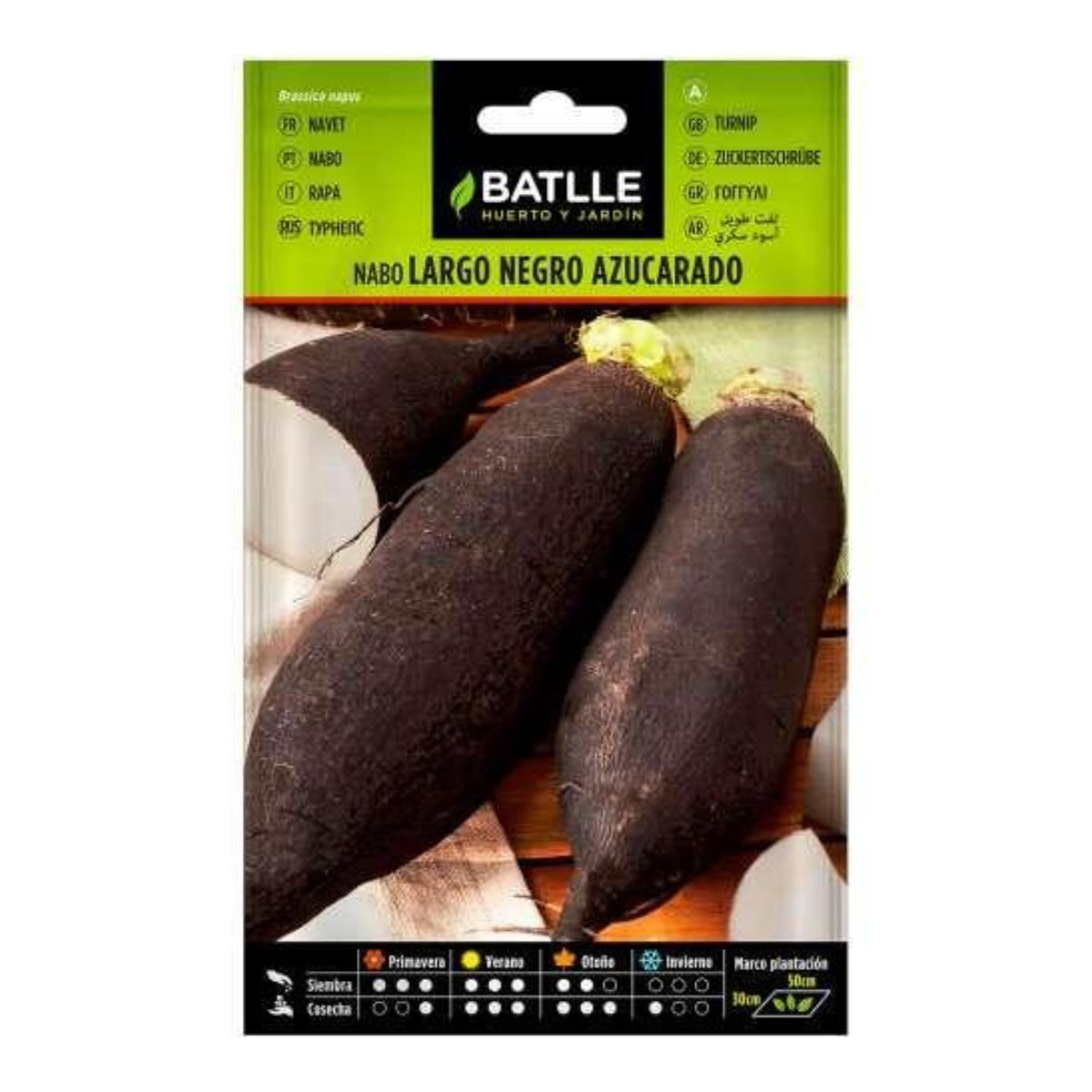 Sementes de nabo preto açucarado Batlle