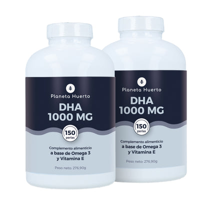 Embalagem 2x DHA 1000 mg Planeta Huerto 150 pérolas