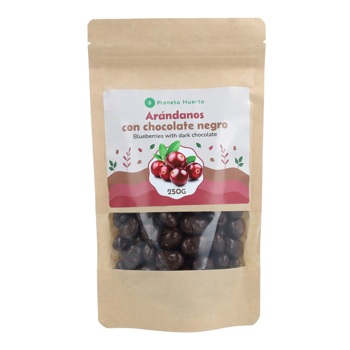 Mirtilos com chocolate negro Planeta Huerto 250 g