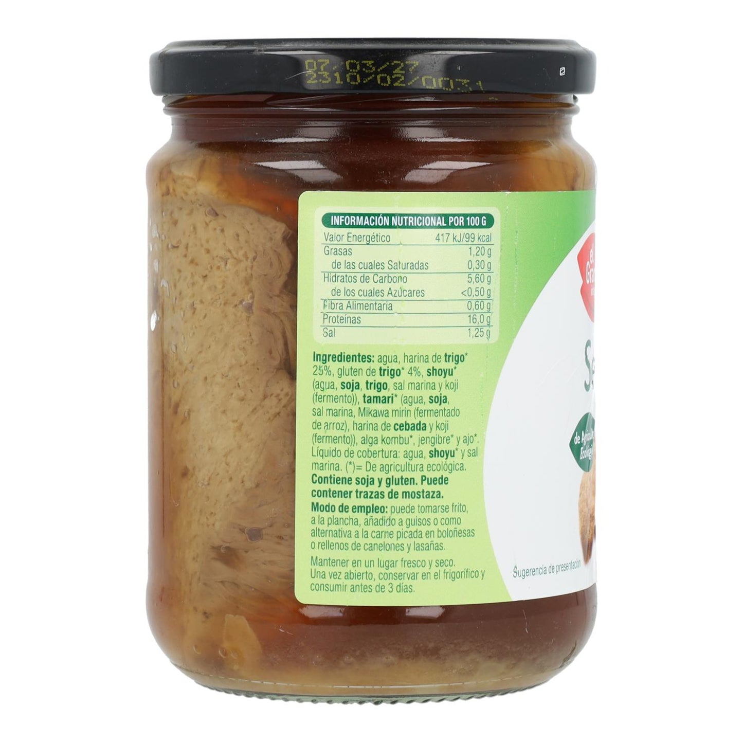 Seitan Enlatado Biológico El Granero, 400 g
