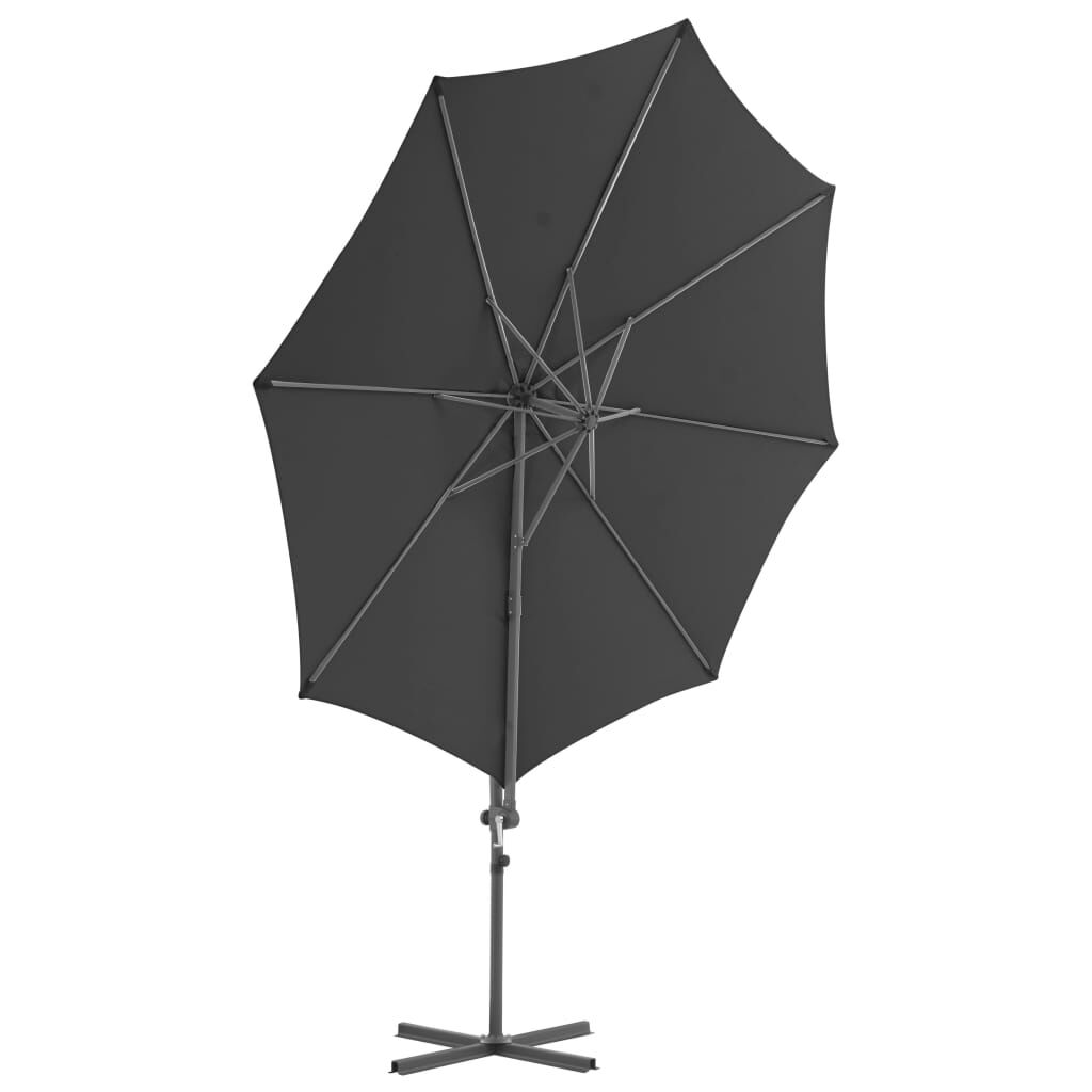 Vidaxl Sombrilla De Jardín Con Base Portátil Gris Antracita_3