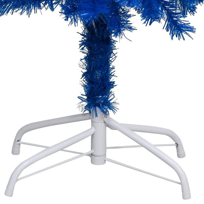 Vidaxl Árbol De Navidad Preiluminado Con Luces Y Bolas Azul 180 Cm_3